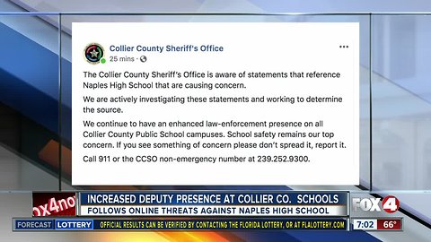 Collier deputies investigating school threat