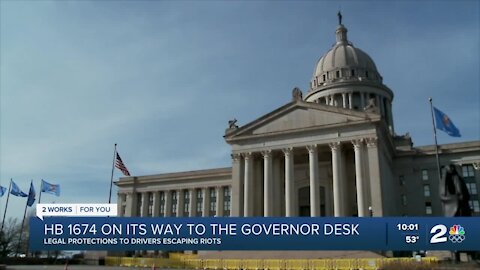 OK bill offering legal protections to drivers escaping riots heads to governor's desk