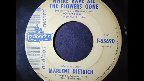 Marlene Dietrich, Burt Bacharach – Sag Mir Wo Die Blumen Sind