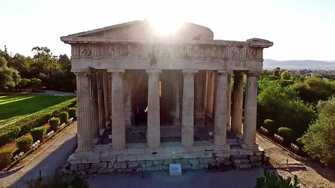 Drone footage of the most well-preserved ancient Greek Temple