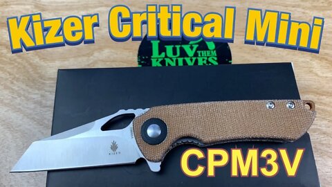 Kizer Mini Critical CPM3V / includes disassembly/ White Mountain Knives Exclusive