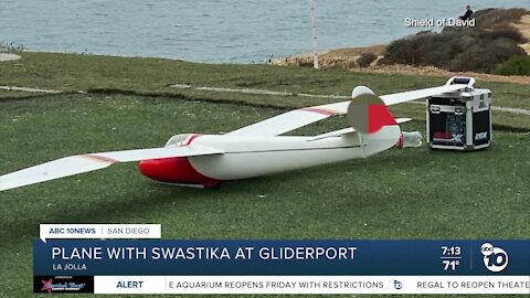 Plane with swastika spotted at Torrey Pines gliderport