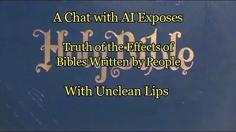 A Chat with AI Exposes Truth of the Effects of Bibles Written by People with Unclean Lips