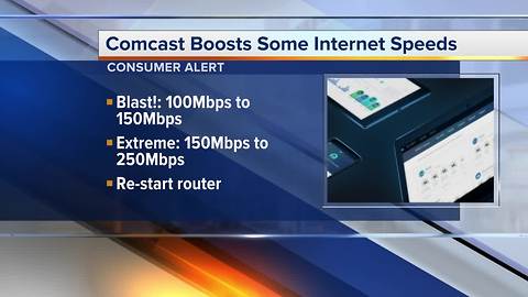 Comcast increasing internet speeds in Michigan at no extra charge