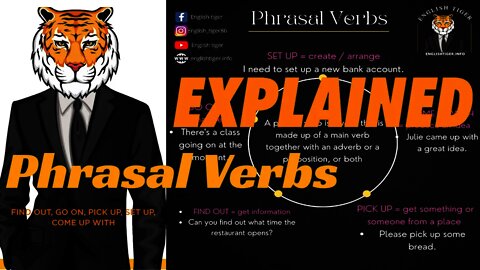 5 Phrasal verbs in English! Set up! Come up with! Pick up! Go on! Find out!
