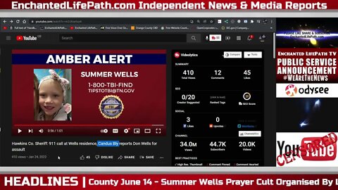 WJHL Say Summer Wells Went Missing Early 2020 During Don Wells Candus Bly Ben Hill Incident Report