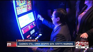 Casinos still open despite Gov. Stitt's warning