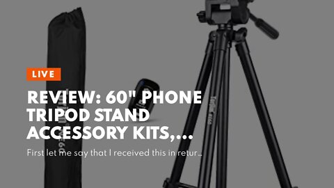 Review: 60" Phone Tripod Stand Accessory Kits, Torjim Cell Phone Tripod with Wireless Remote &...