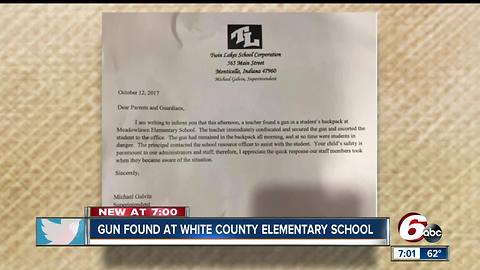 Gun found at white County elementary school