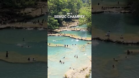 What do you think of these waterfalls?💦 #travel #nocheckinbags #guatemala #adventure #semucchampey