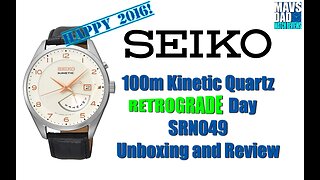 Great Dress Watch! | Seiko 100m Kinetic Quartz Retrograde Day SRN049 Unbox & Review