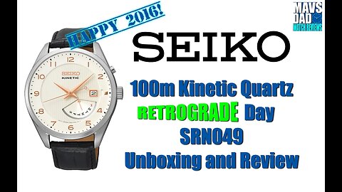 Great Dress Watch! | Seiko 100m Kinetic Quartz Retrograde Day SRN049 Unbox & Review