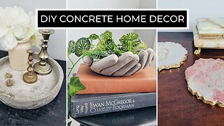 DIY Concrete Home Decor High-End Ideas | Coaster, Tray and Hand Planter
