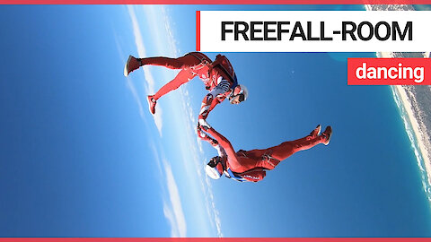 Skydivers perform sensational dance routine MID AIR