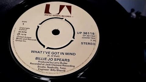 What I've Got In Mind ~ Billie Jo Spears ~ 1976 United Artists 45rpm Vinyl Single ~ Dual 1215