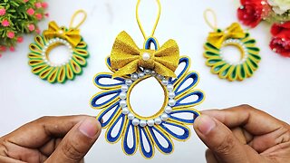 DIY Glitter Foam Paper Crafts || How to Make Christmas Wreath For Home Decorations