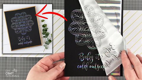 DIY CHRISTMAS DECORATIONS | HOLOGRAPHIC FOILED PRINTS | DIY SNOWFLAKE MANDALA WALL ART