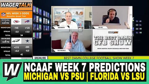 Best Damn College Football Show | NCAAF Week 7 Predictions | Michigan vs PSU | Florida vs LSU