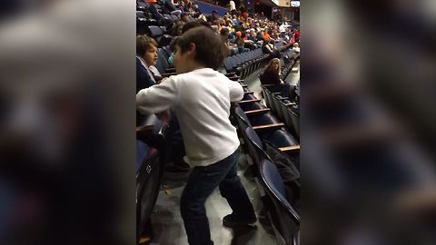Boy Breaks Out His Dance Moves