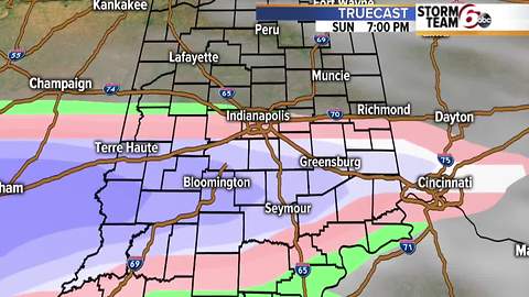 Saturday showers. Sunday evening snow showers.