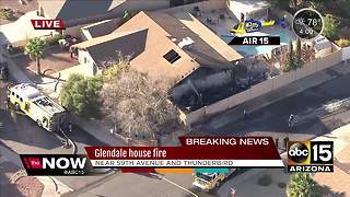 Firefighters battling blaze at Glendale house