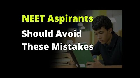 NEET Aspirants should Avoid These Mistakes 🚫 #shorts