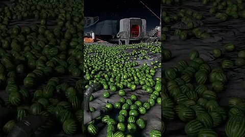 Dropping 10,000 Watermelons on The Moon #starfield #bethesda #gaming