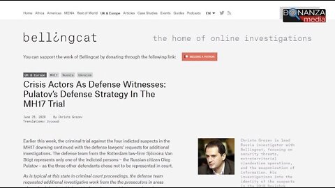 Bellingcat Scams MH17 Warplane Witness