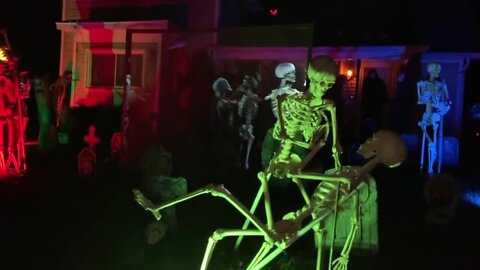 A front yard in Mason is turning heads with twirling skeletons, and more