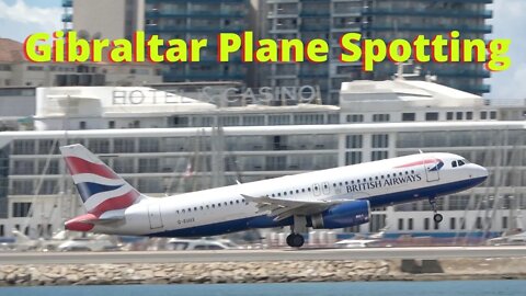 PLANE SPOTTING GIBRALTAR, Extreme Airport, 4K 23 June 2022 Landings and Departures