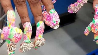 Woman shows off her absolutely amazing nails