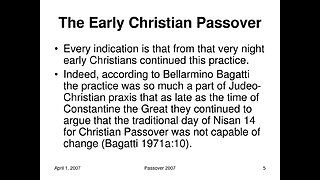 Sabbath and Passover discussion - NO PROOF it was Changed or Done Away with