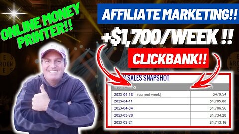 Affiliate Marketing Make Money Online Printer | $1,700 Per Week Using CLICKBANK