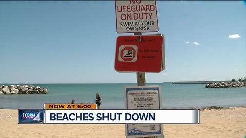 Multiple lakefront beaches closed due to E. coli