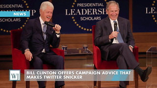 Bill Clinton Offers Campaign Advice That Makes Twitter Snicker