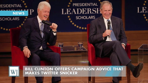 Bill Clinton Offers Campaign Advice That Makes Twitter Snicker