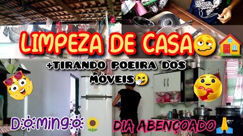 LIMPEZA DE CASA🥴🏠/ + TIRANDO POEIRA DOS MÓVEIS 🤧