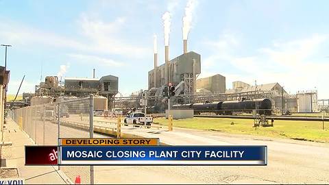 Mosaic closing fertilizer plant in Plant City, affecting jobs in Tampa Bay