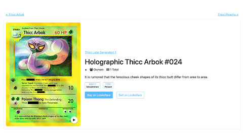 Holographic Thicc Arbok Giveaway Winner