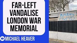 War Memorial Vandalised, Churchill Targeted AGAIN By Far-Left In London
