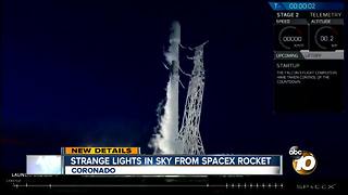 Strange lights in sky from SpaceX rocket