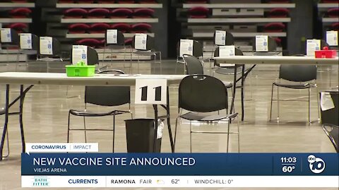 New COVID-19 vaccine site opening at Viejas Arena