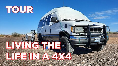 Van Conversion Tour of A 4x4 Ford Big Block Van Owned By A Long Time Nomad (and Subscriber!)