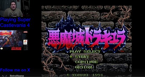 Playing Super Castlevania 4 Japanese version