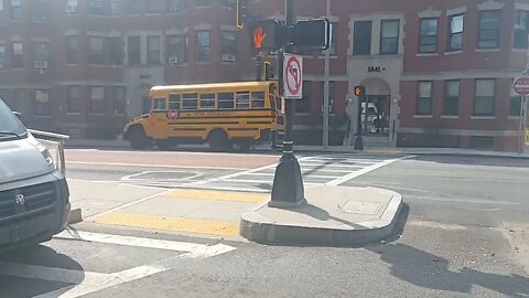 Boston Public School Bus involved in motor vehicle accident on Columbus Ave at Dimock