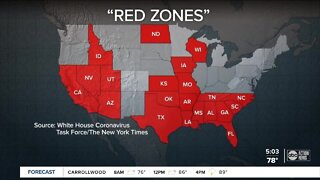 21 states including Florida listed in outbreak 'red zone,' according to latest White House report