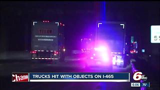 Six semi trucks hit by rocks on south side