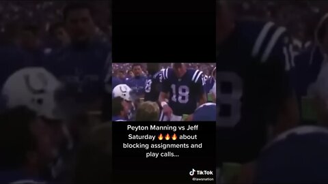 Peyton Manning vs Jeff Saturday 🔥🔥🔥 about blocking assignments and play calls…