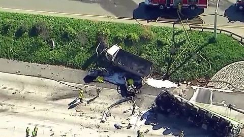 Fiery truck wreck on California highway kills 5