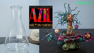 How I Made an old Laboratory Glass Flask into Art | Timelapse | Bottle Art| Upcycling